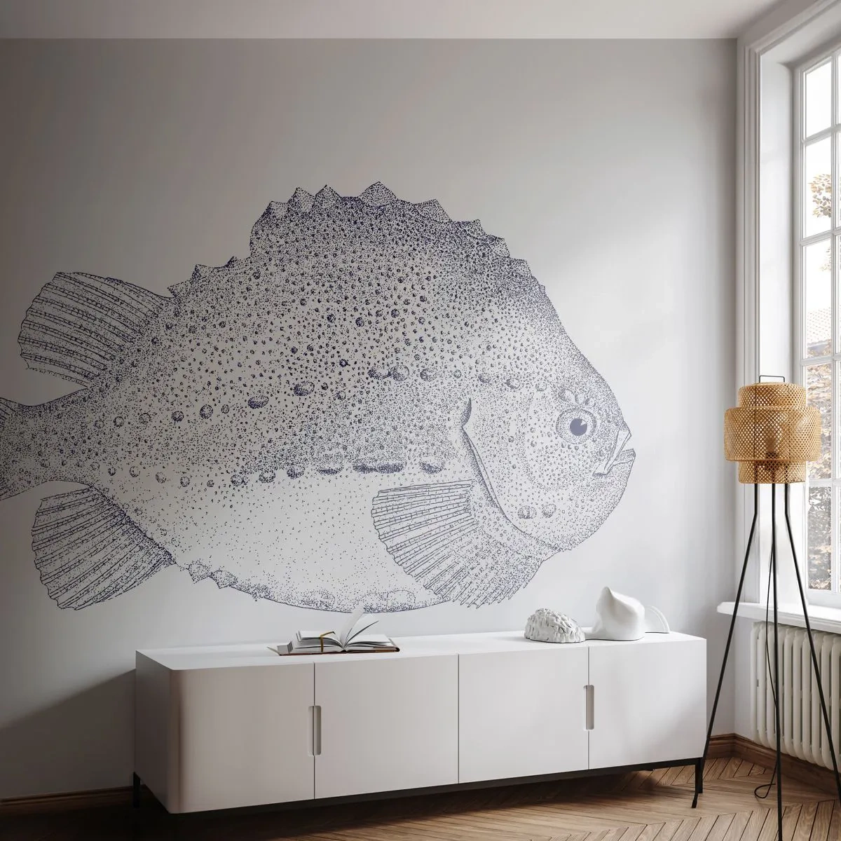 Fototapeta Samolepicí Deluxe Sticker - Do alba přírodovědce - Ryba, Námořní, Oceán - 500x350 cm