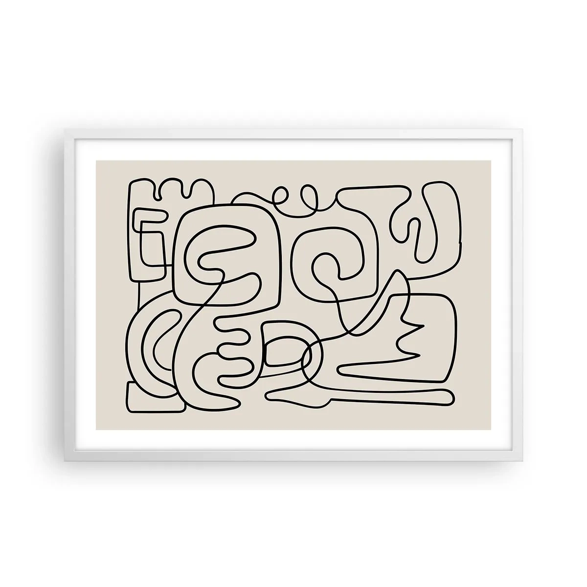 Plakát v bílém rámu - Podle stopy - 70x50 cm