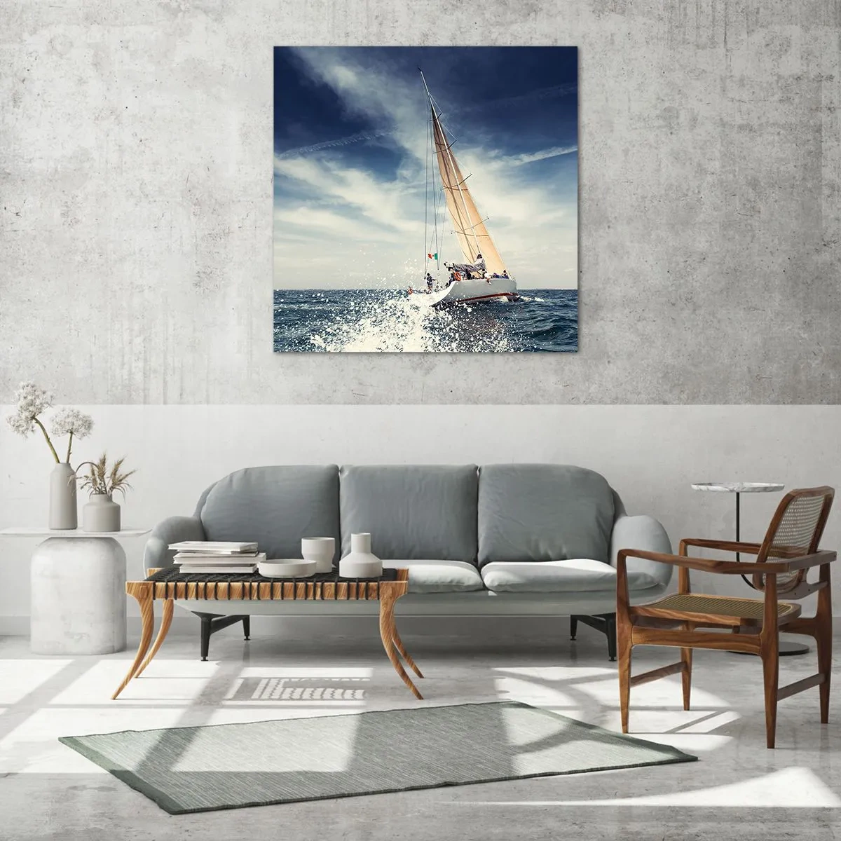 Obraz na skle - Nás nedohoní! - 50x50 cm