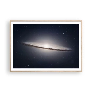 Plakát v rámu světlý dub - Kdysi dávno, v jedné vzdálené galaxii… - 100x70 cm