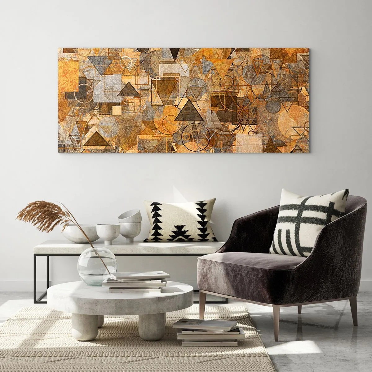 Obraz na skle - Svět zachycený v podobě - 100x40 cm