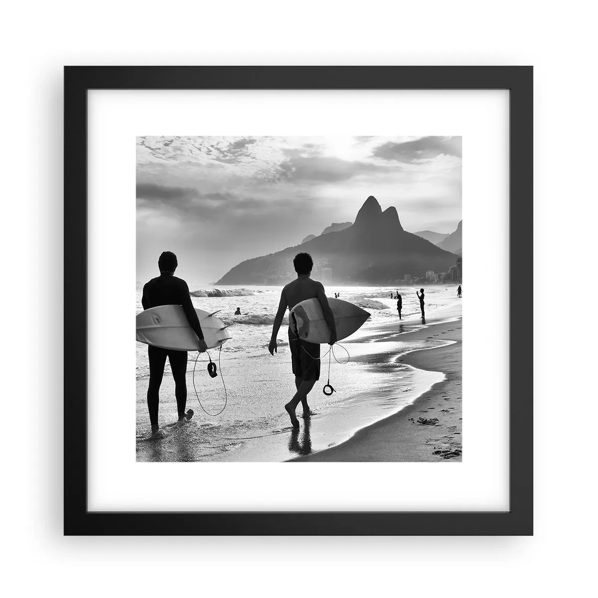Plakát v černém rámu - Samba na jednu vlnu - 30x30 cm