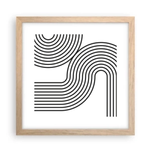 Plakát v rámu světlý dub - V zatáčce - 30x30 cm