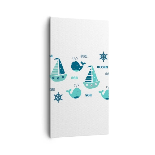 Obraz na plátně - Přes moře a oceány - 55x100 cm