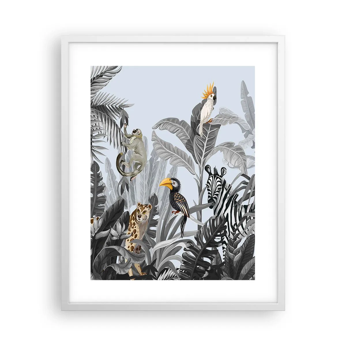 Plakát v bílém rámu - Africká pohádka - 40x50 cm