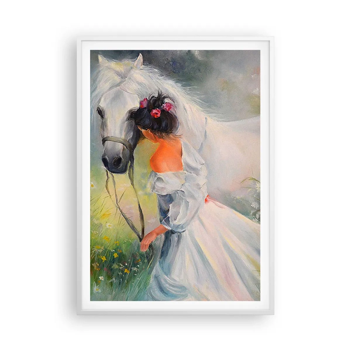 Plakát v bílém rámu - Jako z krásného snu - 70x100 cm