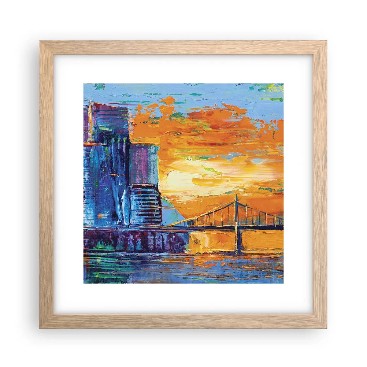 Plakát v rámu světlý dub - Kultura a příroda - 30x30 cm