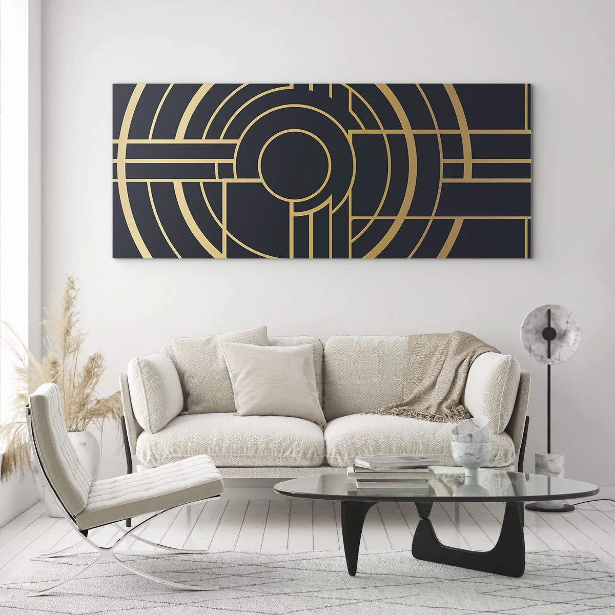 Obraz na skle - Obraty události - 120x50 cm