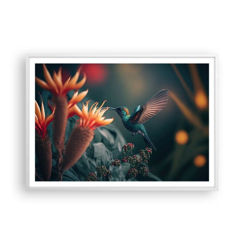 Plakát v bílém rámu - Skutečně pestrý život - 100x70 cm