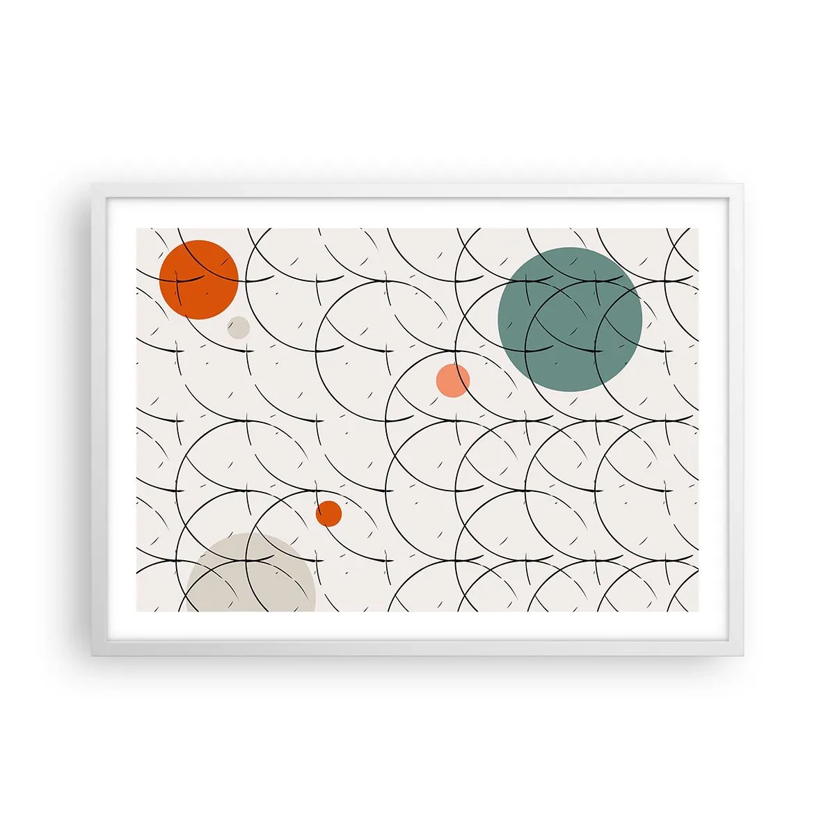 Plakát v bílém rámu - V duchu pop-artu - 70x50 cm