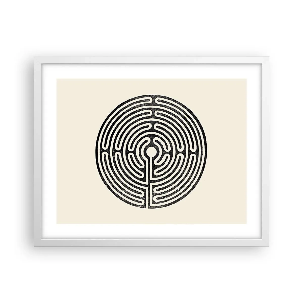 Plakát v bílém rámu - Tajemný řád - 50x40 cm