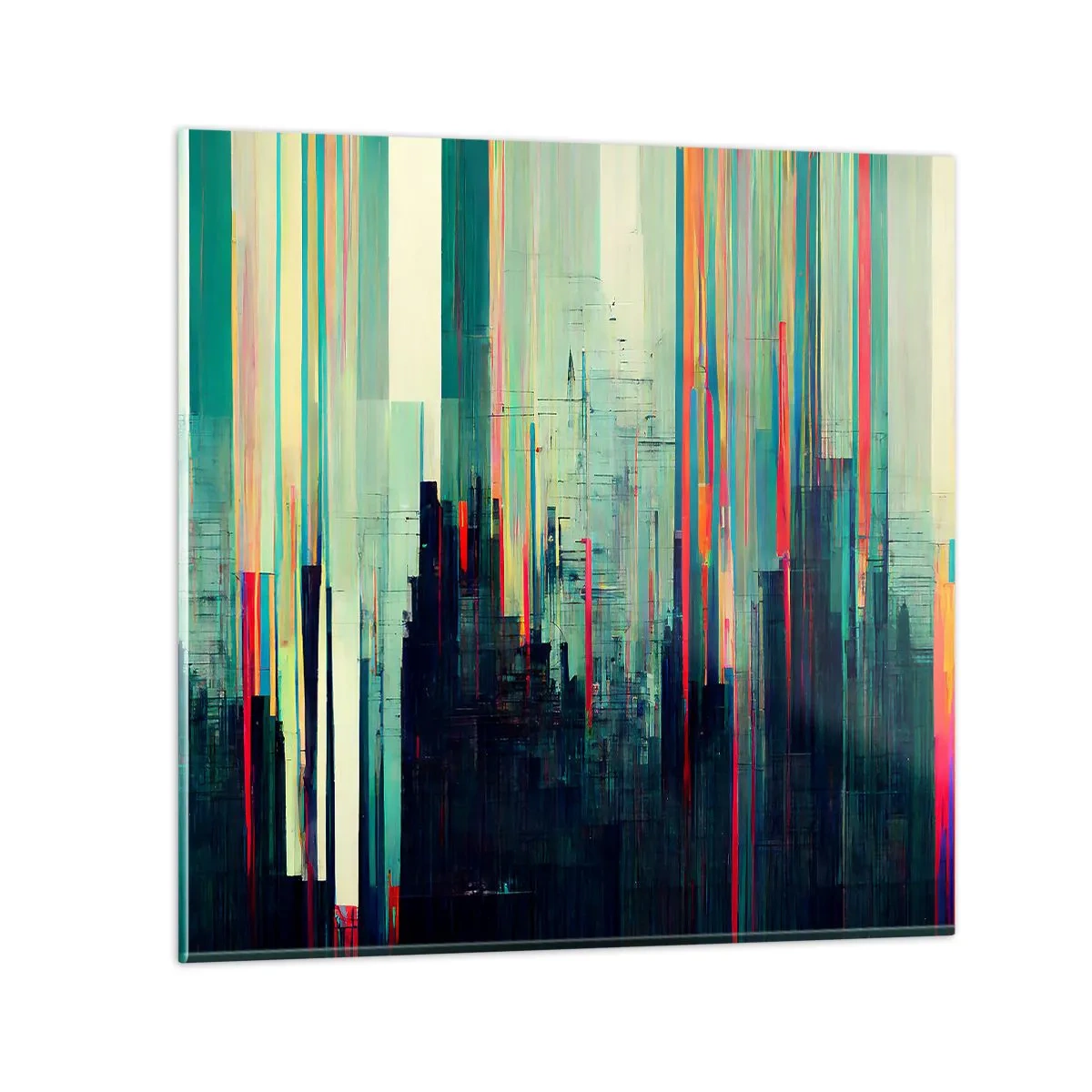 Obraz na skle - Futuristické město - 30x30 cm