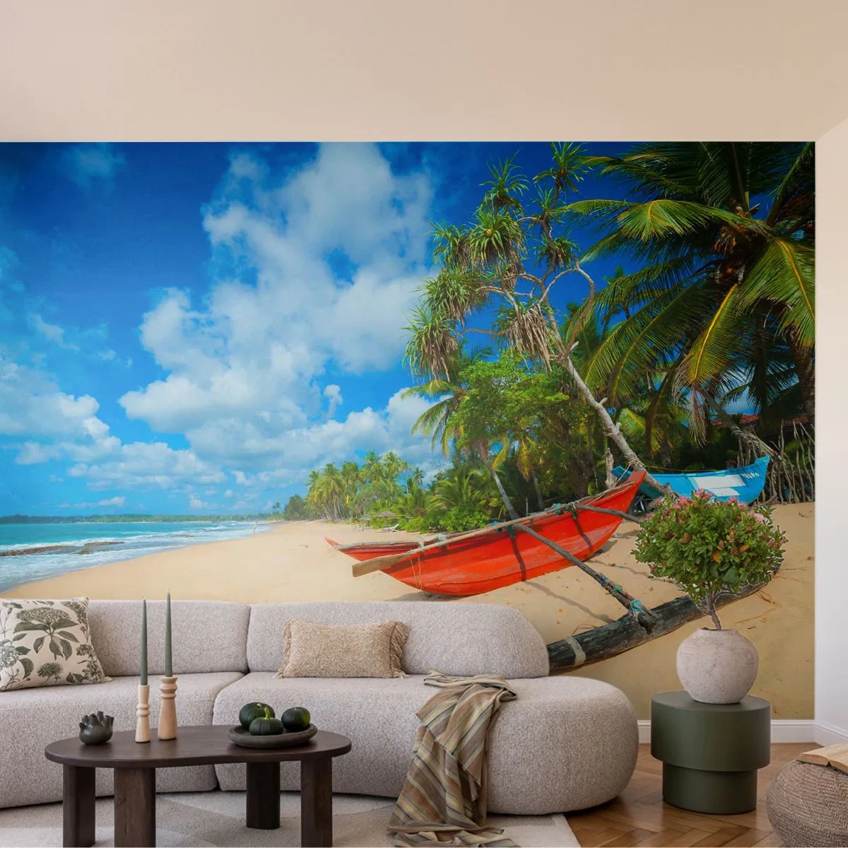 Fototapeta Samolepicí Deluxe Sticker - Kouzlo tropů - Krajina, Oceán, Exotická pláž - 250x175 cm