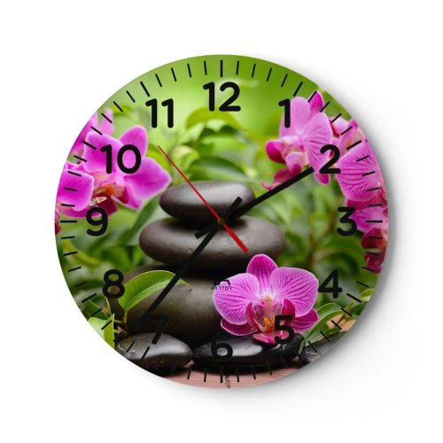 Nástěnné hodiny - Pyramida klidu - 40x40 cm