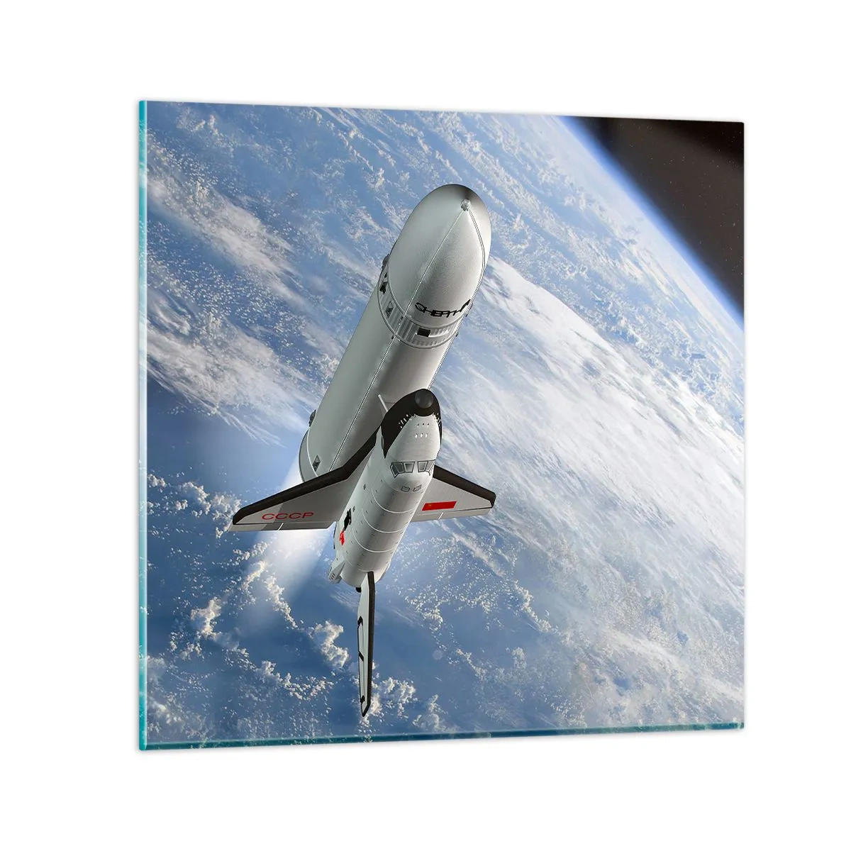 Obraz na skle - Vesmírné nanebevstoupení - 40x40 cm