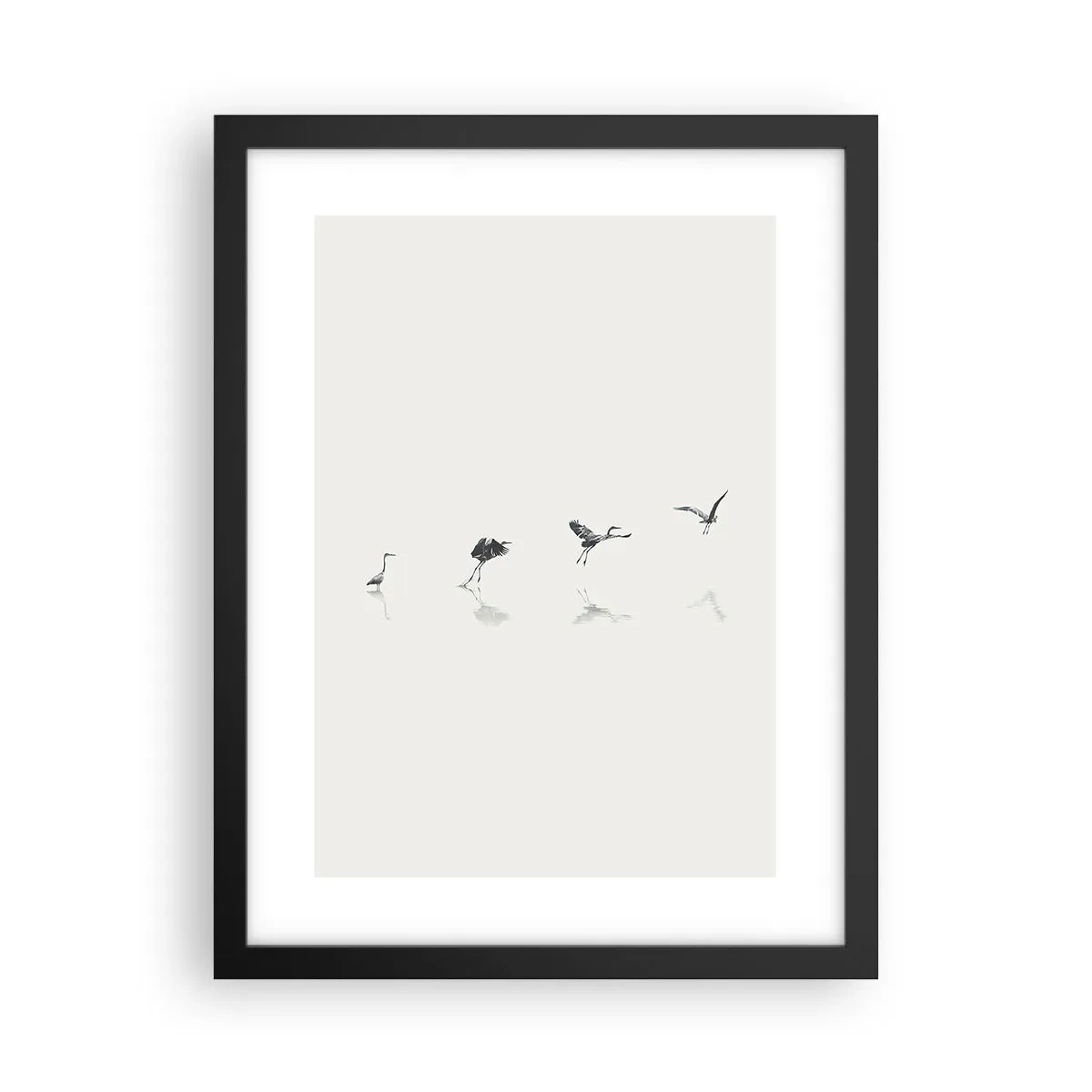 Plakát v černém rámu - Čtyři jednoduché kroky - 30x40 cm