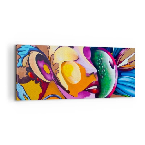 Obraz na plátně - Dotknout se barvou - 100x40 cm