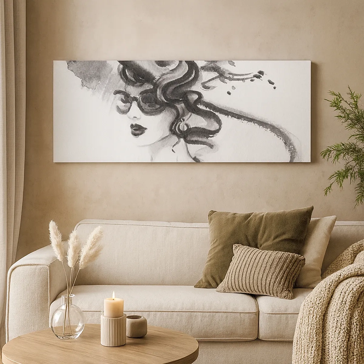 Obraz na plátně - Dáma s charakterem - 30x30 cm