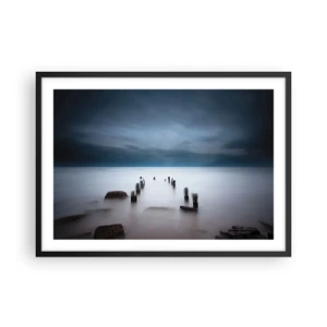 Plakát v černém rámu - Zamyšlené jezero - 70x50 cm