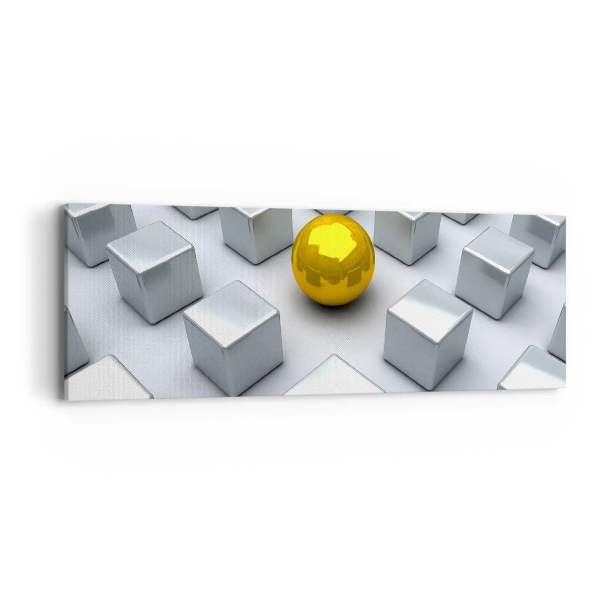 Obraz na plátně - Proč já? Geometrická kompozice - 90x30 cm