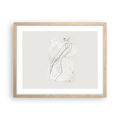 Plakát v rámu světlý dub - Zabloudit pohledem - 50x40 cm