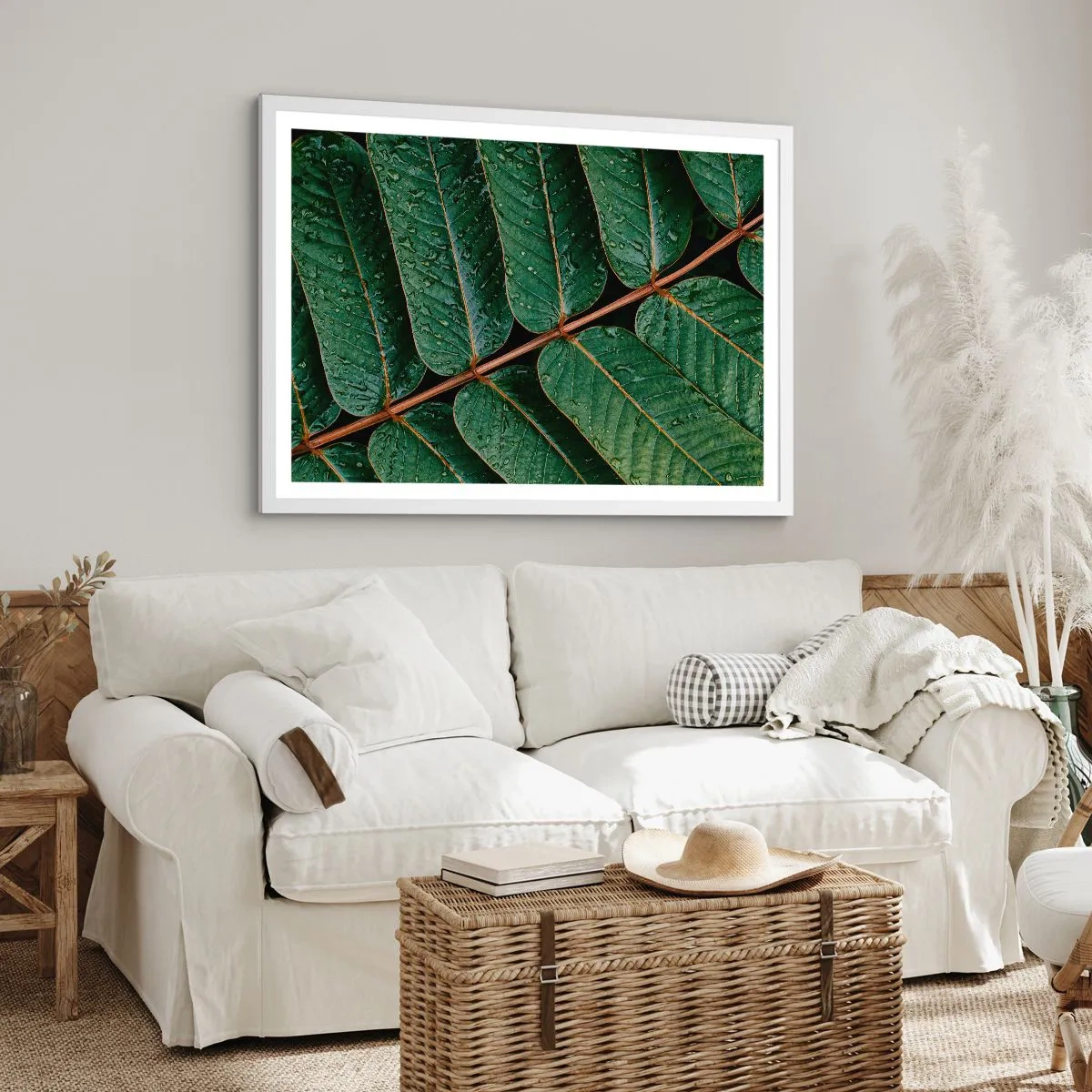 Plakát v bílém rámu - V zeleném rytmu - 91x61 cm