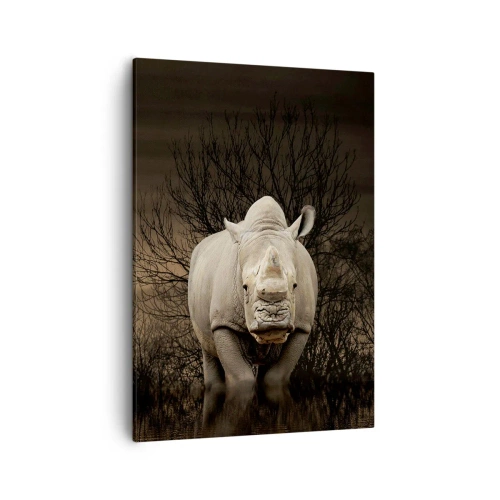 Obraz na plátně - Bílý proti přírodě - 50x70 cm