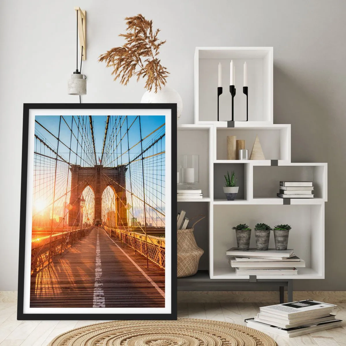 Plakát v černém rámu - Na zlatém mostě - 30x40 cm