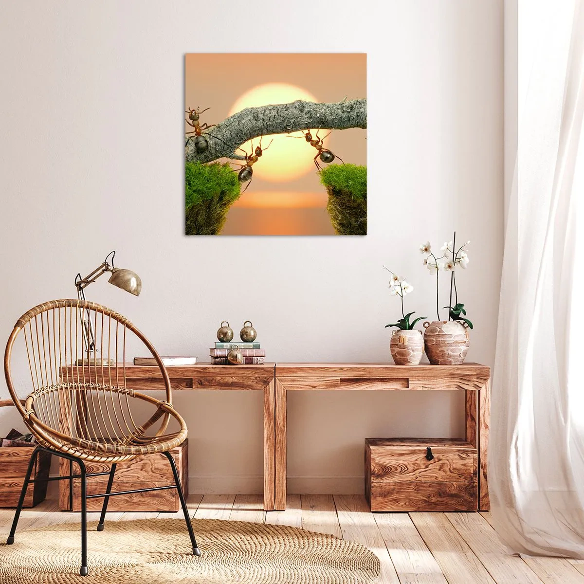 Obraz na plátně - Radostná, společná práce - 50x50 cm