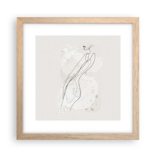 Plakát v rámu světlý dub - Zabloudit pohledem - 30x30 cm