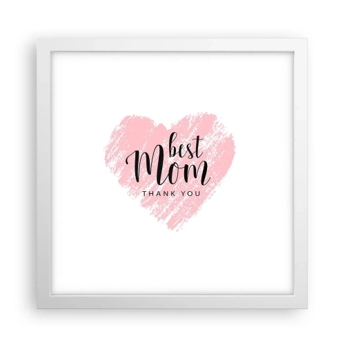 Plakát v bílém rámu - Vždy pravá chvíle - 30x30 cm