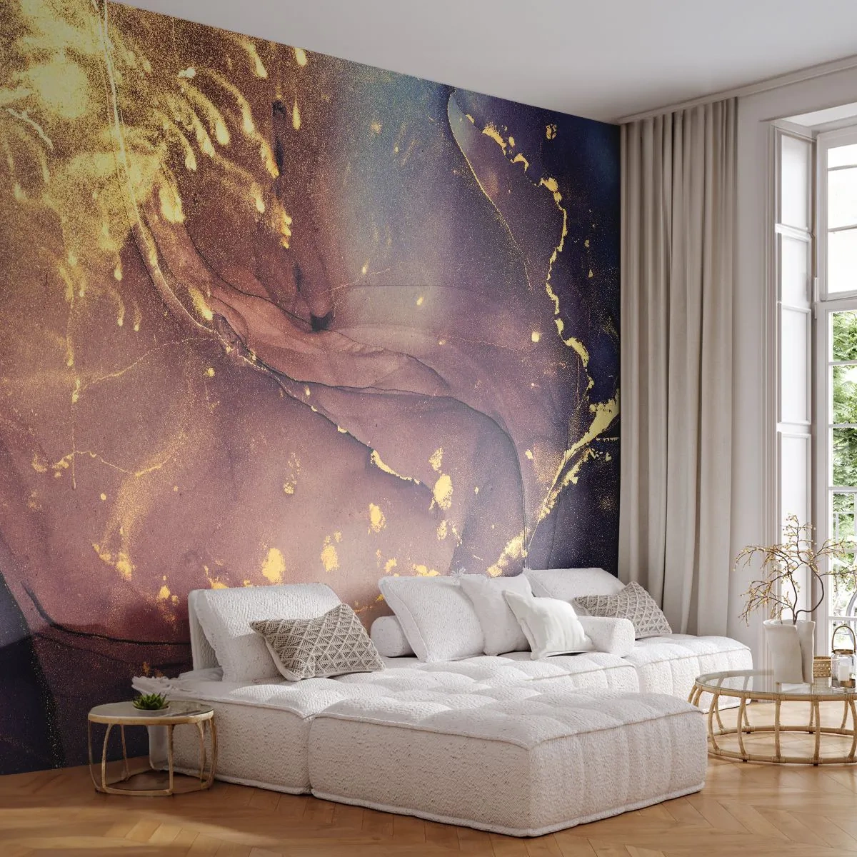 Fototapeta Premium Canvas - Hmota a duch - Abstrakce, Kus, Moderní vzor - 250x175 cm