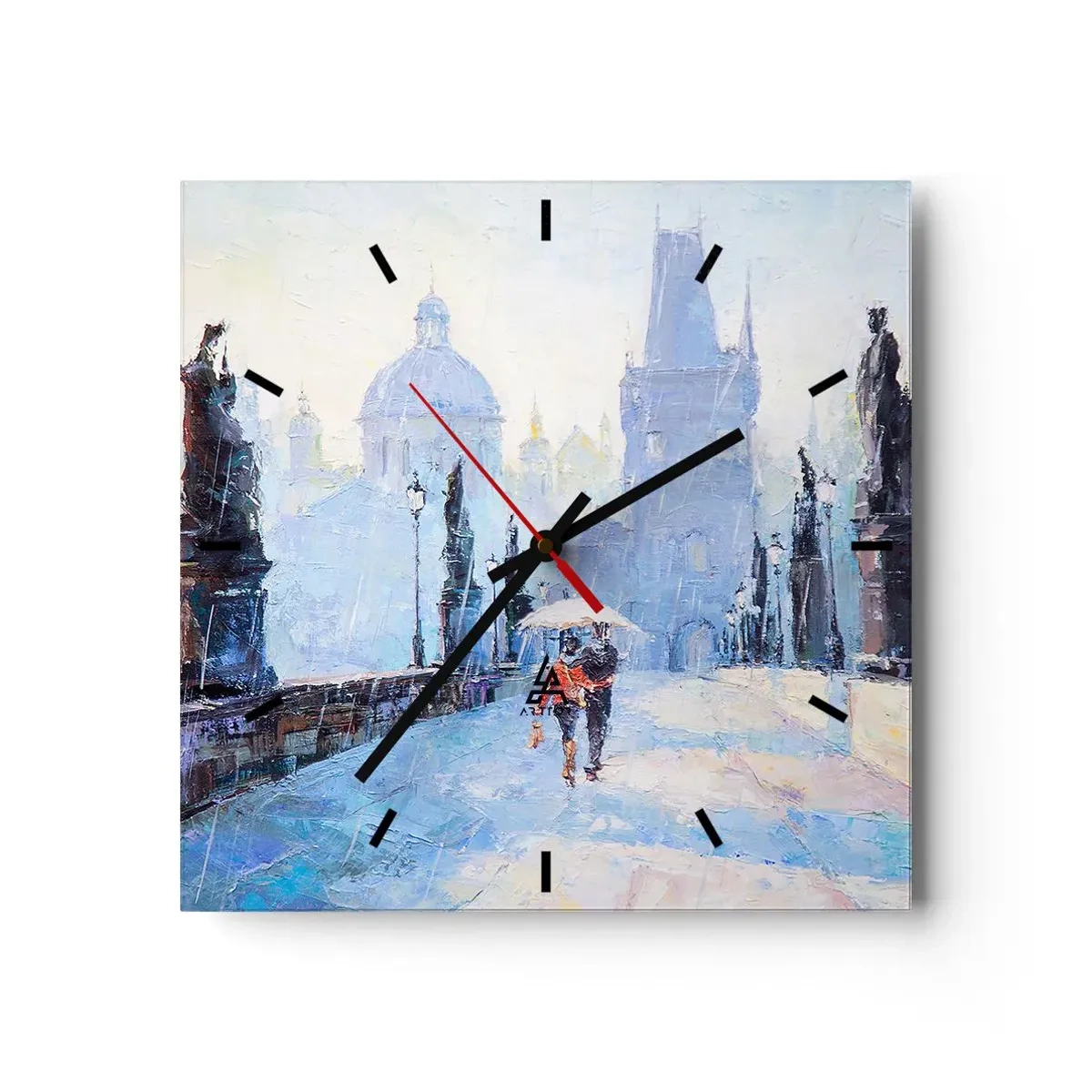 Nástěnné hodiny - Nás musel okouzlit déšť - 30x30 cm
