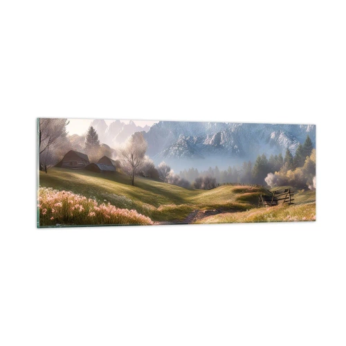Obraz na skle - Idylické údolí - 90x30 cm