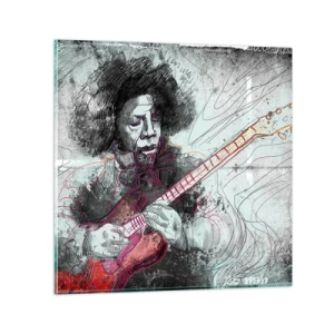 Obraz na skle - Na vlnách hudby - 60x60 cm