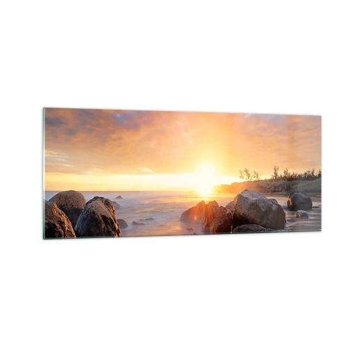 Obraz na skle - Světlý večerní vánek - 100x40 cm