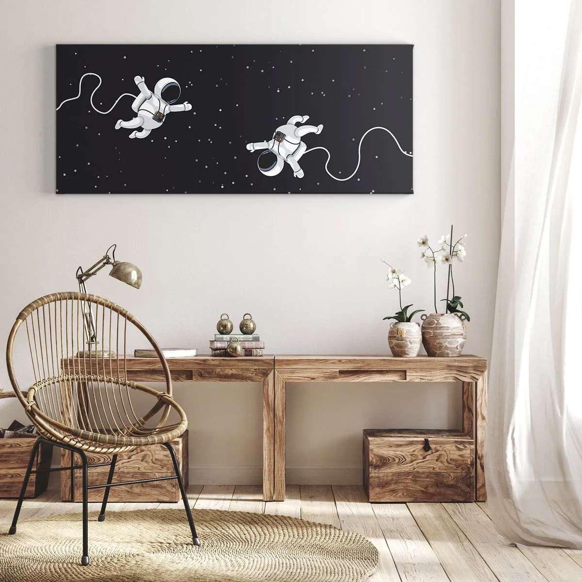 Obraz na plátně - Kosmický tanec - 160x50 cm