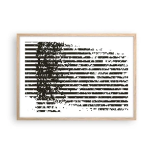 Plakát v rámu světlý dub - Rytmus a šum - 70x50 cm