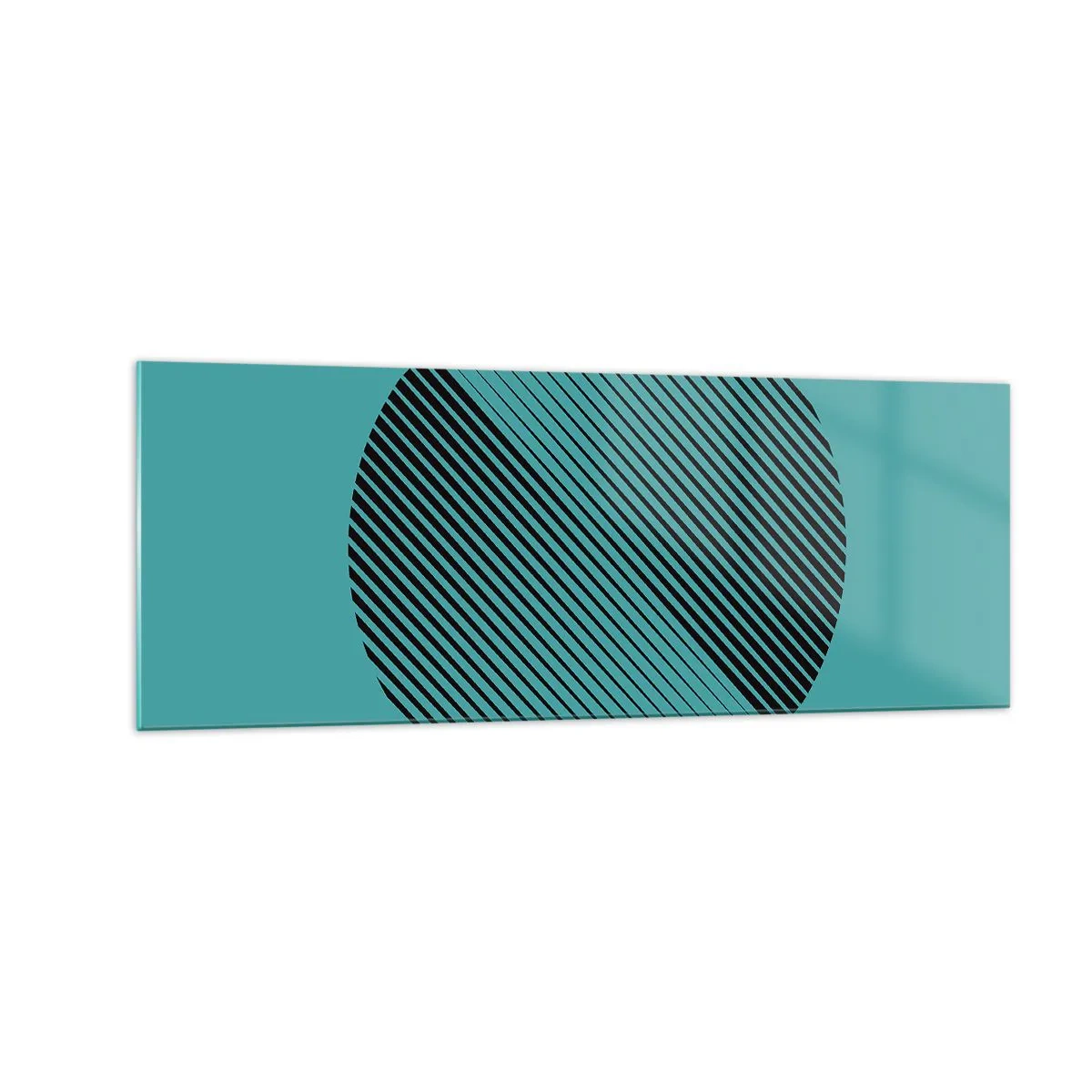 Obraz na skle - Kruh – geometrická variace - 140x50 cm