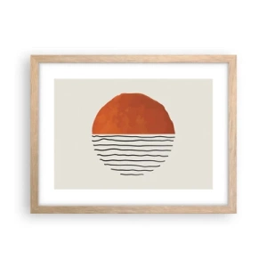 Plakát v rámu světlý dub - V japonské atmosféře - 40x30 cm