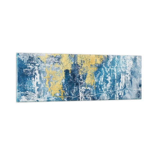 Obraz na skle - Abstrakce s dobrou náladou - 90x30 cm