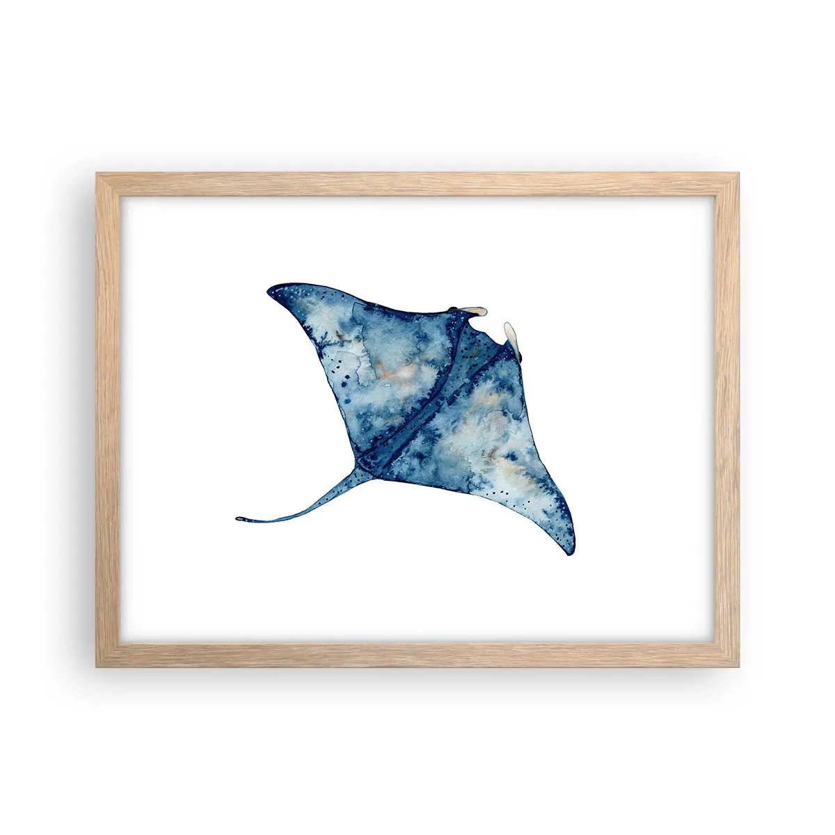 Plakát v rámu světlý dub - Život v modři - 40x30 cm