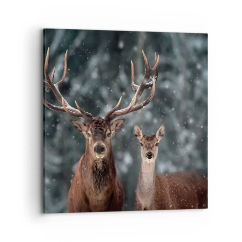 Obraz na plátně - Pán lesa se svou ženou - 70x70 cm