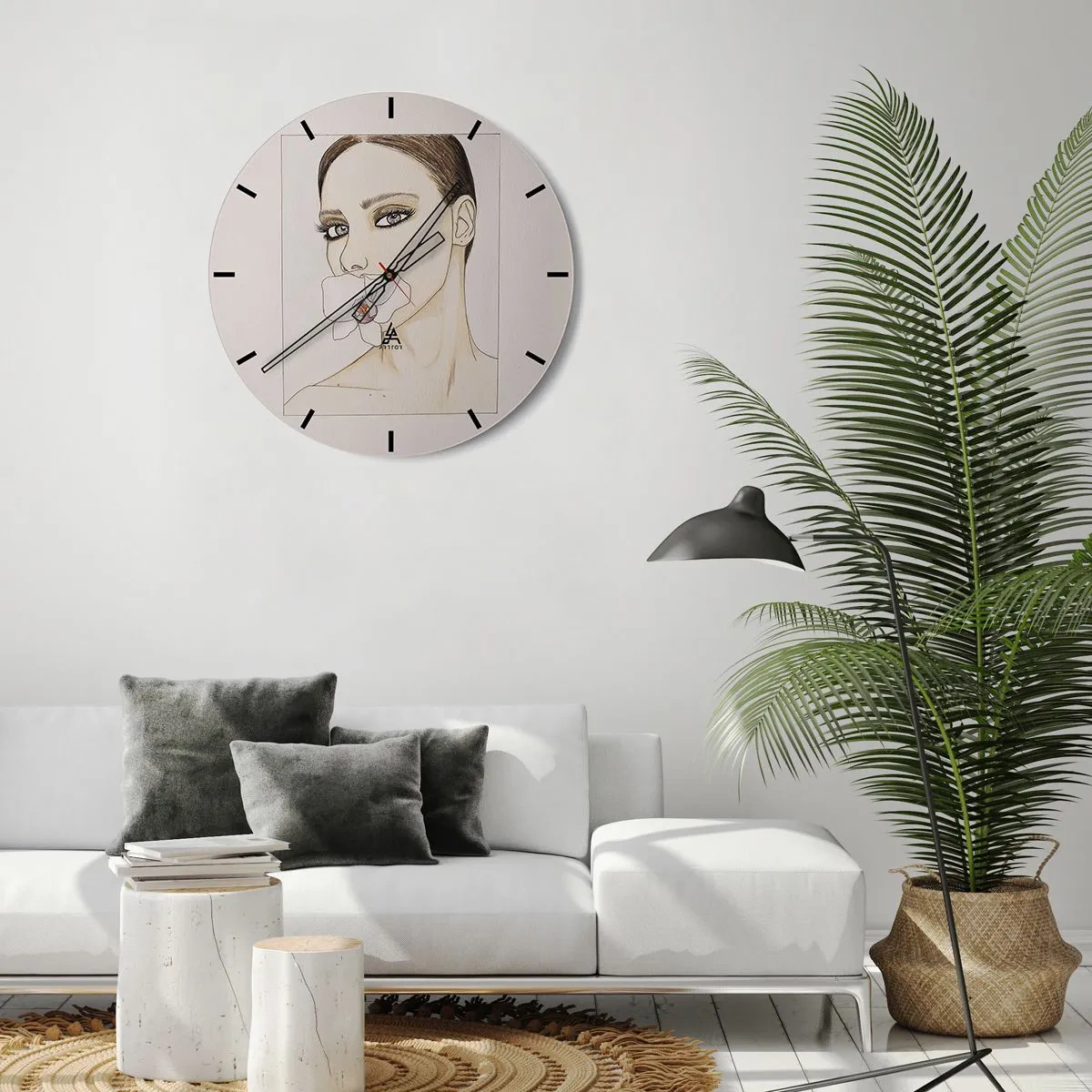 Nástěnné hodiny - Vlny oceánu narážející na zlatou pláž, pohled z ptačí perspektivy - 30x30cm - Symbol elegance a krásy - Moderní nástěnná dekorace do obývacího pokoje, kuchyně a ložnice ARTTOR