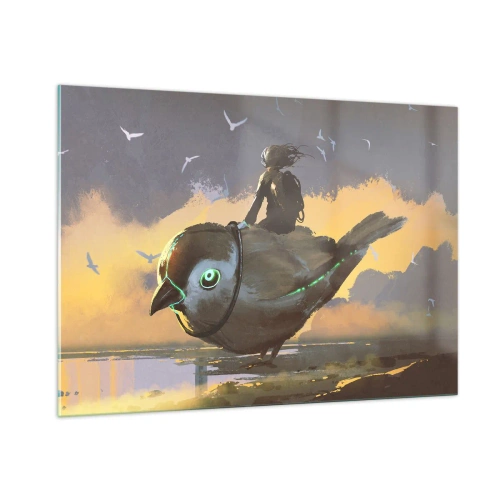 Obraz na skle - Zastávka na fantastické cestě - 100x70 cm