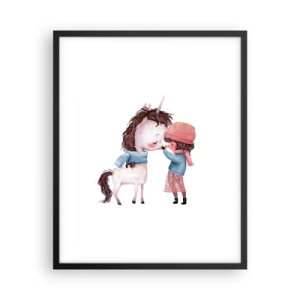 Plakát v černém rámu - Zimní příběh - 40x50 cm
