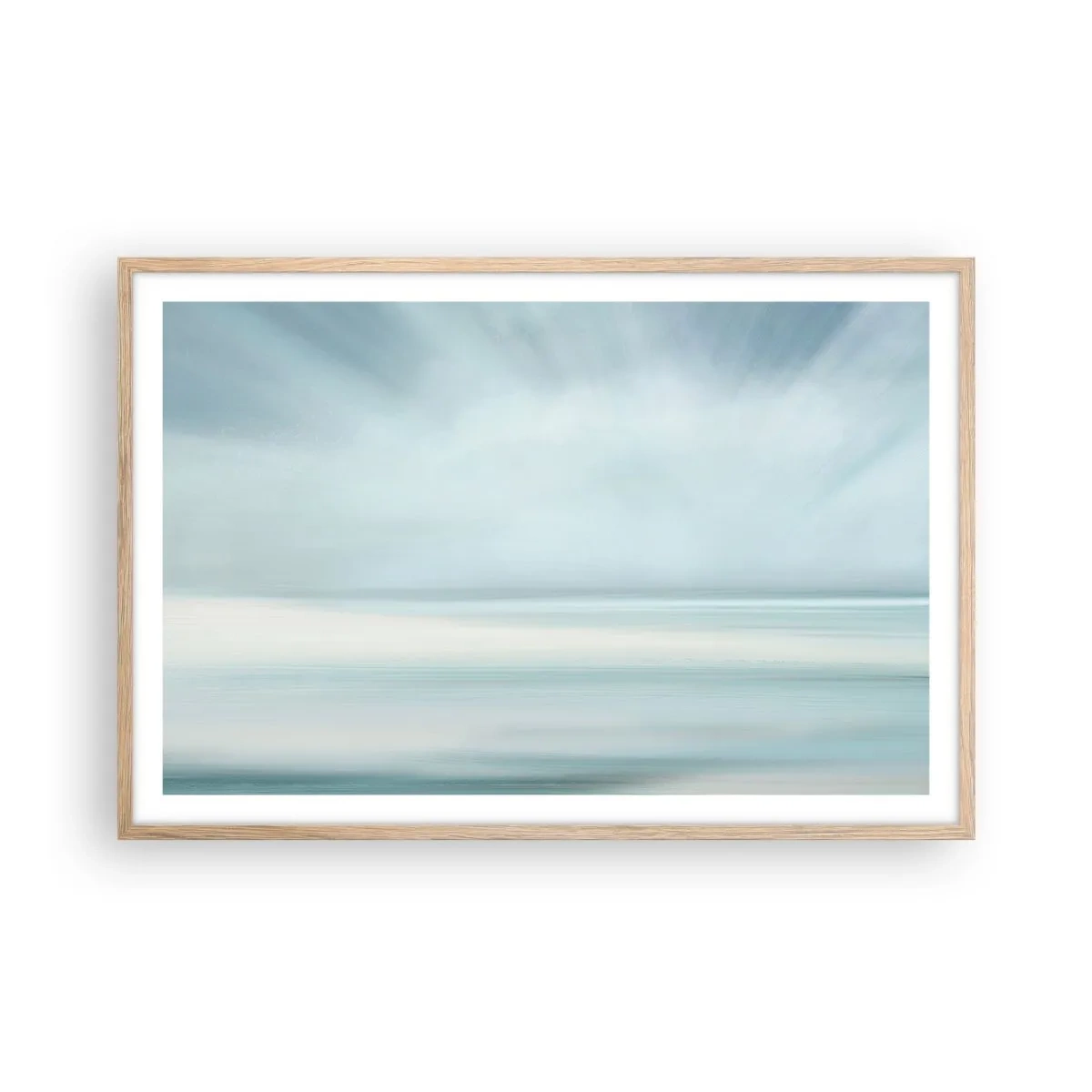Plakát v rámu světlý dub - Klid až kam oko sahá - 91x61 cm