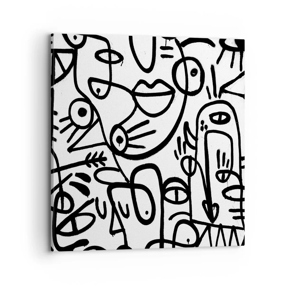 Obraz na plátně - Tváře a přeludy - 70x70 cm