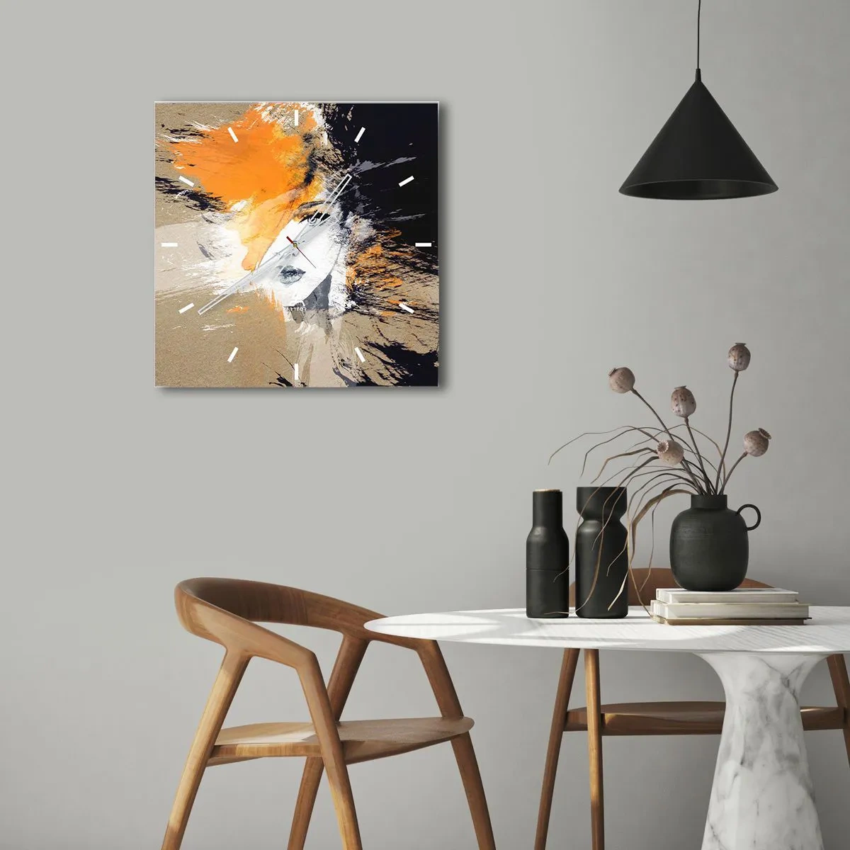 Nástěnné hodiny - A je světlo - 40x40 cm