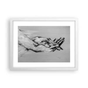 Plakát v bílém rámu - Začátek… - 40x30 cm